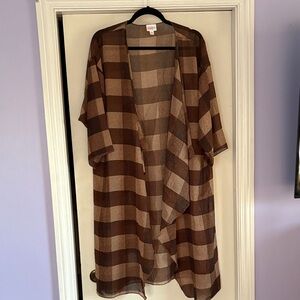 LuLaRoe Brown Patterned Cardigan